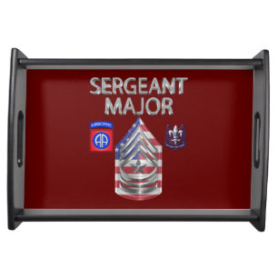 82nd Airborne Division Sergeant Major Serving Tray