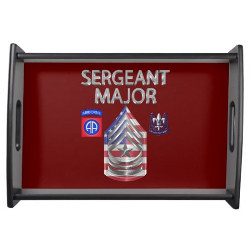 82nd Airborne Division Sergeant Major Serving Tray