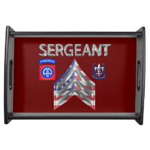 82nd Airborne Division Sergeant Serving Tray