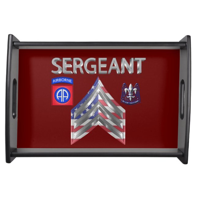 82nd Airborne Division Sergeant Serving Tray (Front)