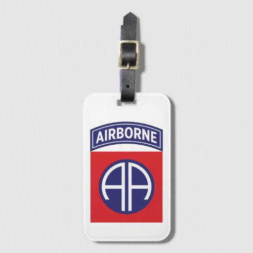 82nd Airborne Division Service Badge Luggage Tag