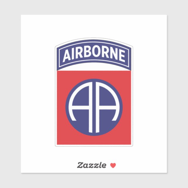 82nd Airborne Division Service Badge Sticker (Sheet)