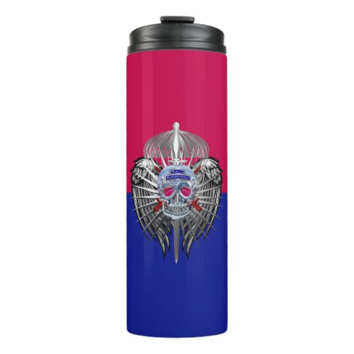82nd Airborne Division Silver Airborne Skull Thermal Tumbler