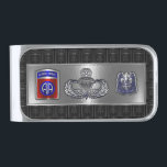 82nd Airborne Division    Silver Finish Money Clip<br><div class="desc">Display your pride for our Army's only Airborne Division! Very unique designed gift for anyone looking for that one of a kind special gift. This beautiful and one of a kind design Money Clip makes a wonderful gift to any who are serving or have served in the fabled 82nd Airborne...</div>
