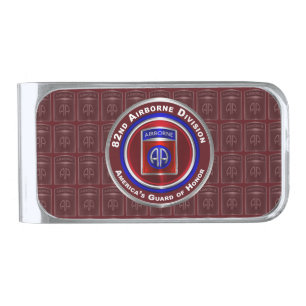 82nd Airborne Division Silver Finish Money Clip