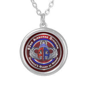 82nd Airborne Division  Silver Plated Necklace