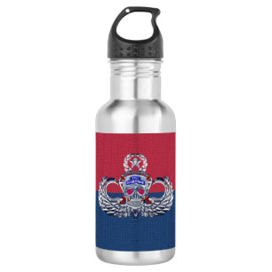 82nd Airborne Division “Silver Skull” Div Colors Stainless Steel Water Bottle