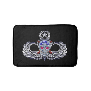 82nd Airborne Division “Silver Skull” Master Jump Bath Mat