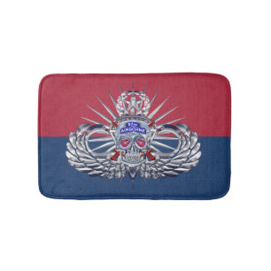 82nd Airborne Division “Spiked Skull” Div Colors Bath Mat