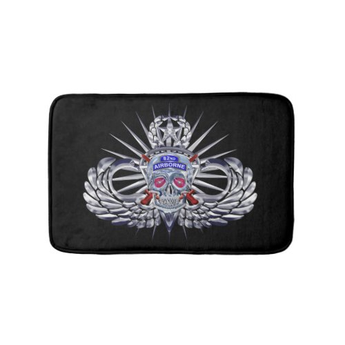 82nd Airborne Division Spiked Skull Jump Wings Bath Mat