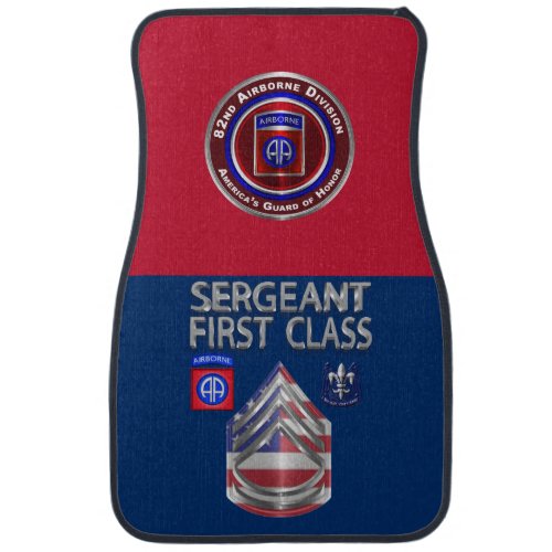 82nd Airborne Division Staff Sergeant First Class Car Floor Mat