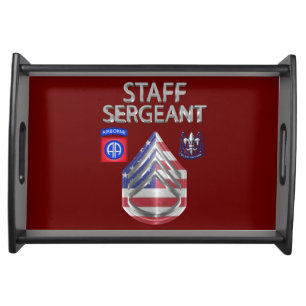 82nd Airborne Division Staff Sergeant Serving Tray