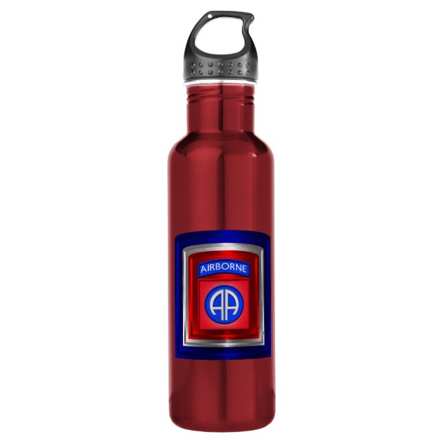 82nd Airborne Division  Stainless Steel Water Bottle (Front)