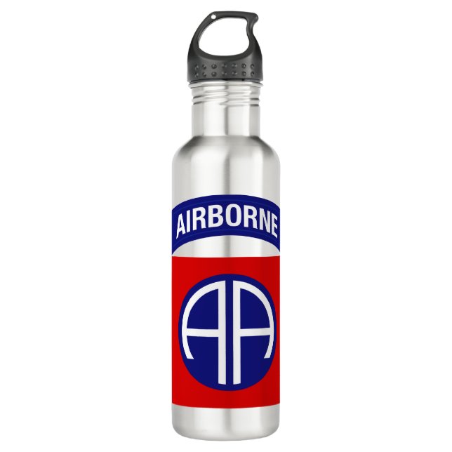 82nd Airborne Division Stainless Steel Water Bottle (Front)