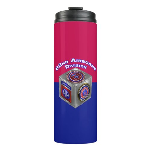 82nd Airborne Division Steel Cube Design Thermal Tumbler