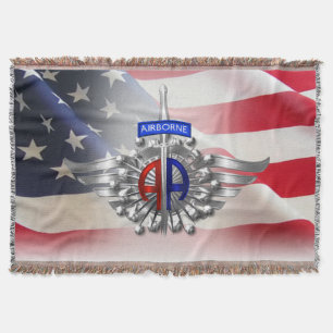 82nd Airborne Division Super Paratrooper Throw Blanket