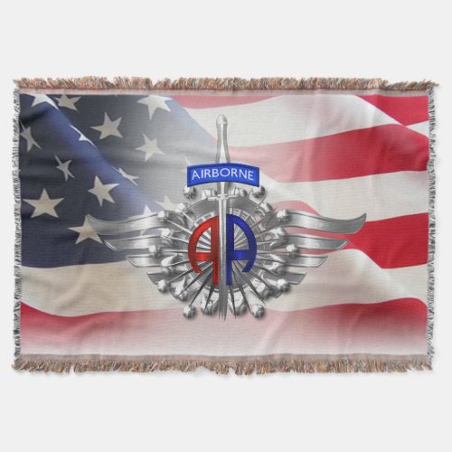 82nd Airborne Division Super Paratrooper Throw Blanket