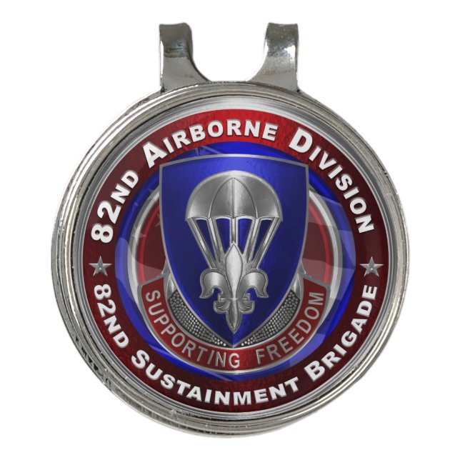 82nd Airborne Division Sustainment Brigade  Golf Hat Clip (Front)