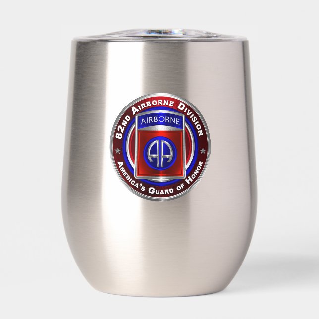 82nd Airborne Division  Thermal Wine Tumbler (Front)