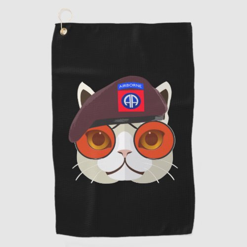 82nd Airborne Division Too Cool Cat Golf Towel