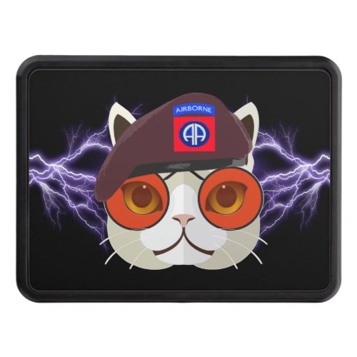 82nd Airborne Division Too Cool Cat Hitch Cover