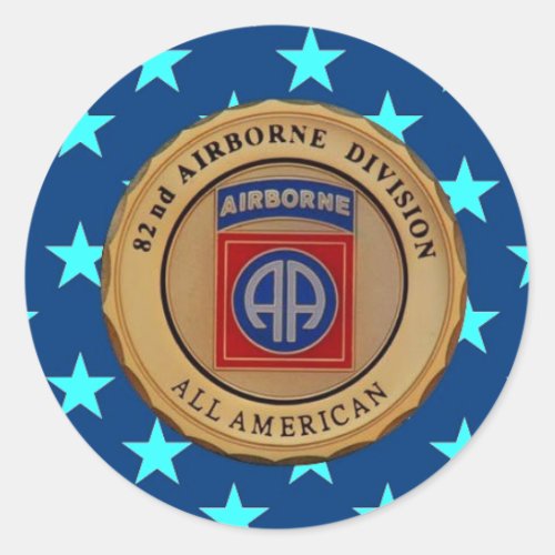 82ND AIRBORNE DIVISION USARMYFANMERCH  US Arm Classic Round Sticker