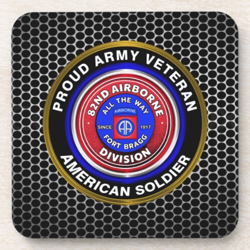 82nd Airborne Division Veteran Beverage Coaster