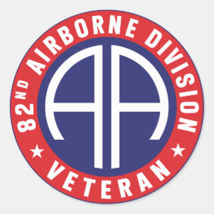 82nd Airborne Division "Veteran" Classic Round Sticker