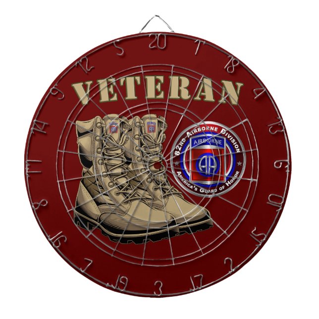 82nd Airborne Division Veteran Dart Board (Front)