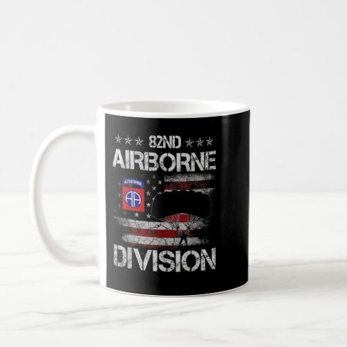 82nd Airborne Division Veteran Flag Tshirt Veteran Coffee Mug