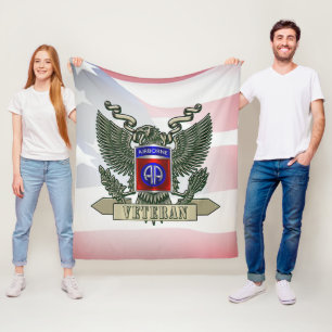 82nd Airborne Division Veteran Fleece Blanket