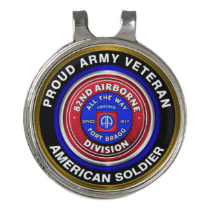 82nd Airborne Division Veteran Golf Hat Clip