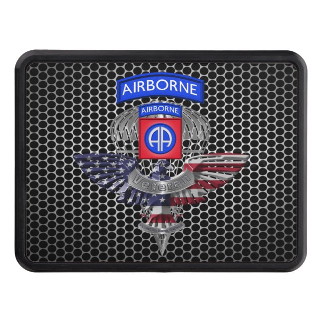 82nd Airborne Division Veteran Hitch Cover (Front)
