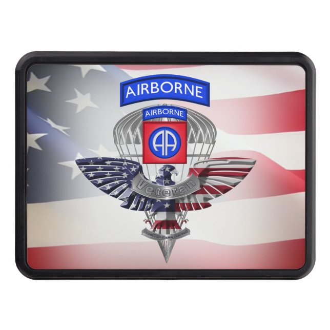 82nd Airborne Division Veteran Hitch Cover (Front)