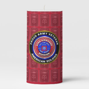 82nd Airborne Division Veteran  Pillar Candle