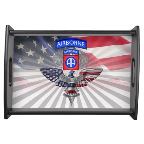 82nd Airborne Division Veteran Serving Tray