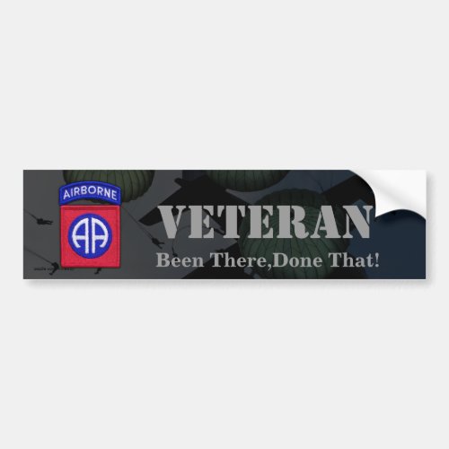 82nd airborne division veterans bumper sticker