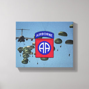 82nd airborne division veterans wrapped canvas print