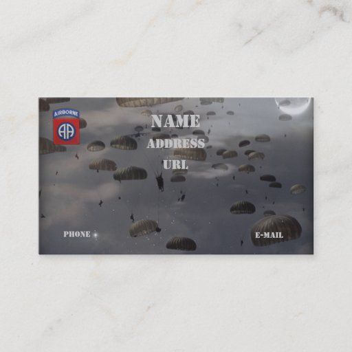 Customizable 82nd Airborne Division vets patch business Card
