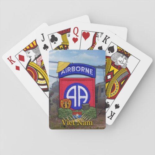 82nd airborne division vietnam veterans poker Card