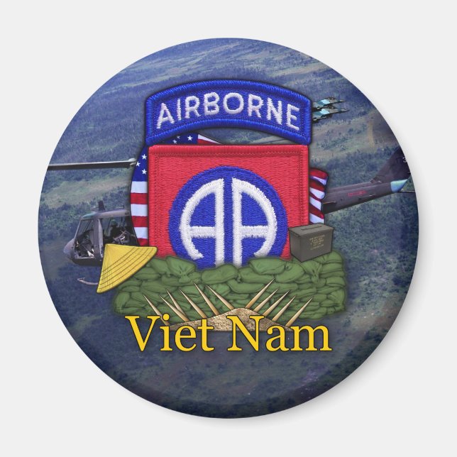 82nd airborne division vietnam vets veterans Magne Magnet (Front)