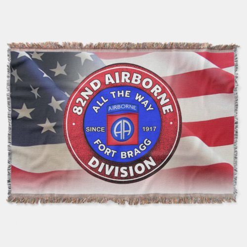 82nd Airborne Division Vintage Design Throw Blanket