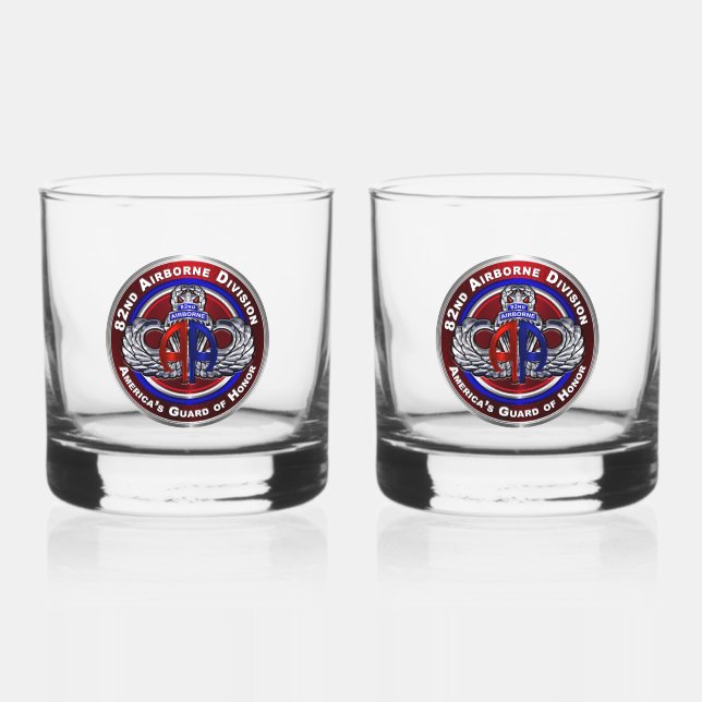 82nd Airborne Division  Whiskey Glass (Front)