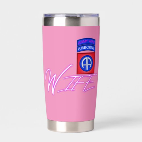 82nd Airborne Division Wife Insulated Tumbler