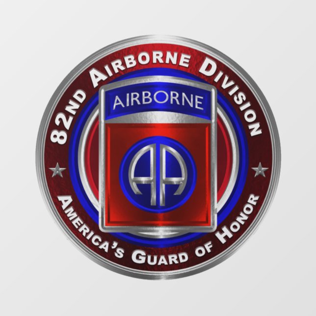 82nd Airborne Division  Window Cling (Sheet)