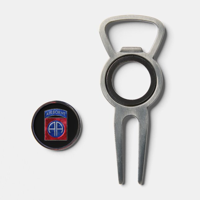 82nd Airborne Divot Tool and Bottle opener (Front (Open))