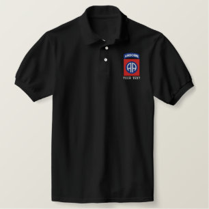 82nd Airborne Embroidered Polo Shirt