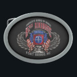 82nd Airborne Fort Bragg Belt Buckle<br><div class="desc">Show military pride and patriotism with this remarkably distinctive,  highly detailed rendition of the iconic insignia of the 82nd Airborne Division. Available only on Zazzle!</div>