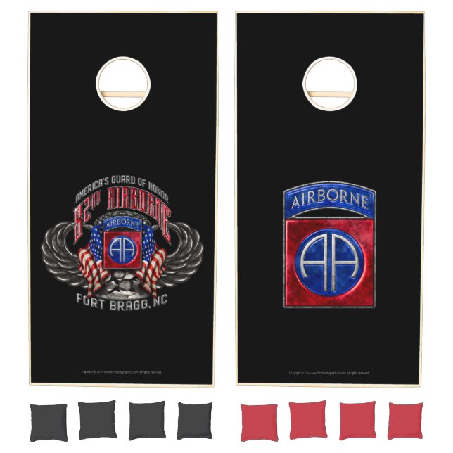 82nd Airborne Fort Bragg Cornhole Set (Set)