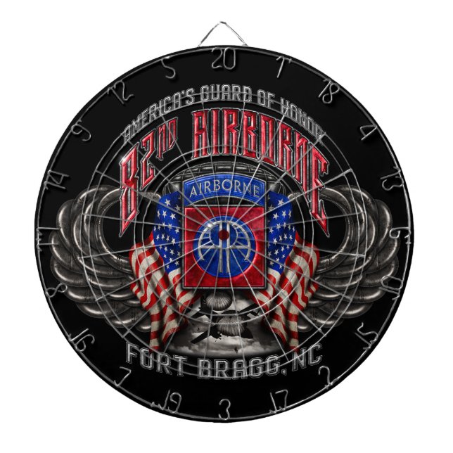 82nd Airborne Fort Bragg Dart Board (Front)
